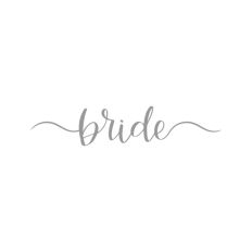 Bride Elegant Text
