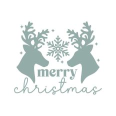 Stag Deer Reindeer Head Shape Silhouette Christmas