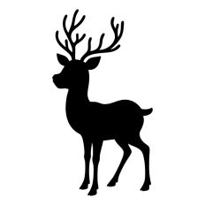 Stag Deer Reindeer Shape Silhouette Christmas Animal