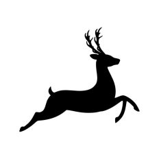 Deer Buck Stag Antlers Christmas Reindeer Winter Sleigh