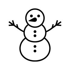 Happy Snowman Christmas Winter Snow