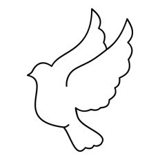 Flying Dove Outline