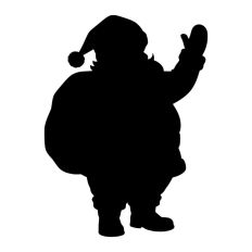 Santa Father Christmas Shape Silhouette