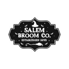 Salem Broom Co. Witch Halloween Hat Broom 