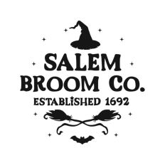 Salem Broom Co. 1692 Witch Halloween Hat Broom Quote