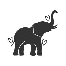 Love Heart Elephant 