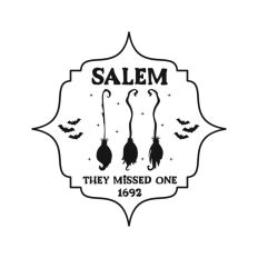 Salem They Missed One Witch Halloween Hat Broom Quote