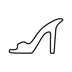 High Heeled Shoe Outline