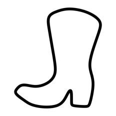 Cowboy Boot Outline