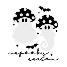 Ghost Mushroom Toadstool Halloween Fall