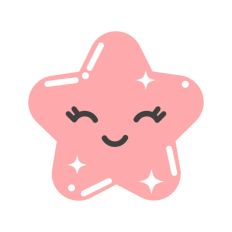 Star Cute Shape Face Smiling Baby Nursery