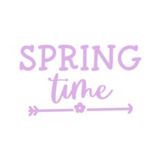 Hello Spring Time Underline Arrow Sun Seasons Word Text Script