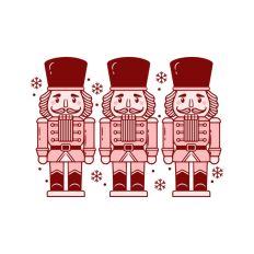Three Nutcrackers Christmas Festive Holiday