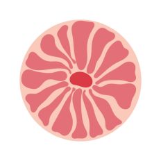 Abstract Wavy Flowers Groovy Design Circle Boho Botanical