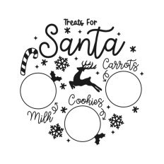 Plate For Santa Reindeers Christmas Eve Milk Cookies