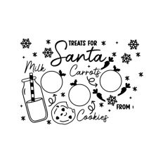 Plate For Santa Reindeers Christmas Eve Milk Cookies