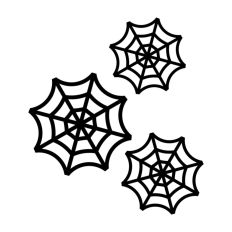 Three Halloween Spider Webs 