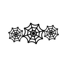 Three Halloween Spider Webs 
