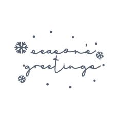 Season's Greetings Snowflake Quote