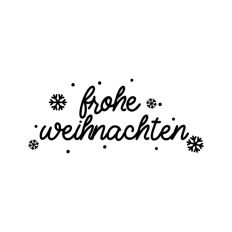 Frohe Weihnachten Christmas Script Snowflakes