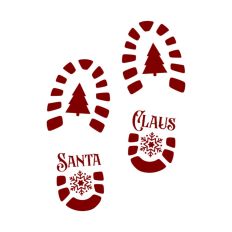 Santa Boot Print Christmas Eve Snow Magic
