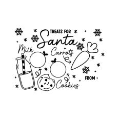 Plate For Santa Reindeers Christmas Eve Milk Cookies