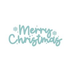 Merry Christmas Script Text Snowflake