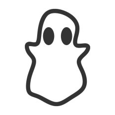 Ghost With Arms Outline