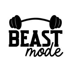 Beast Mode Quote Weights Gym Dumbbell Fitness Weightlifting
