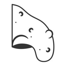 Witch Nose Warts Halloween Line Drawing