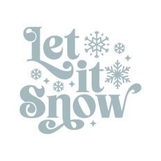 Let It Snow Christmas Winter Quote Text Script