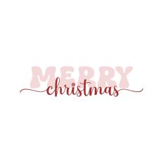 Merry Christmas Words Text Antler Quote
