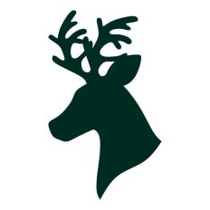 Stag Deer Reindeer Head Shape Silhouette Christmas