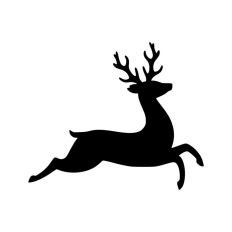 Deer Buck Stag Antlers Christmas Reindeer Winter Sleigh