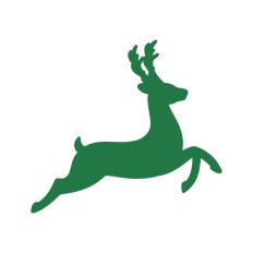 Deer Buck Stag Antlers Christmas Reindeer Winter Sleigh