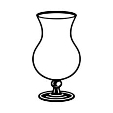 Hurricane Drinking Cocktail Glass Goblet