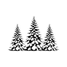 Realistic Tree Winter Snowy Christmas 