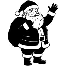 Santa Father Christmas Shape Silhouette