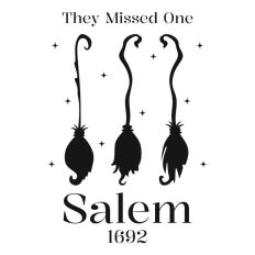 Salem They Missed One Witch Halloween Hat Broom Quote