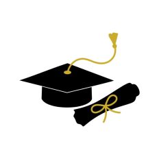 Graduation Cap and Scroll