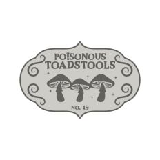 Poisonous Toadstools Potion Bottle Label Halloween Witch 