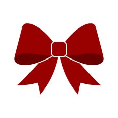 Red Bow Ribbon Shape Design
