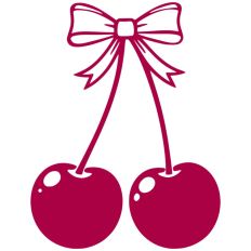 Cute Cherry Cherries With Bow Valentine's Day