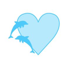 Dolphin Heart Frame