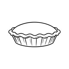 Pie Outline Icon Food Baking Cooking