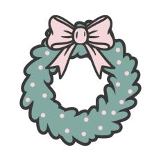 Festive Christmas Wreath Bow Bells Winter