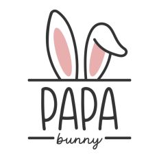Papa Easter Bunny Ears Family Quote Spring Dad Father