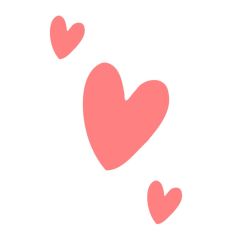 Three Hearts In Line Love Hearts