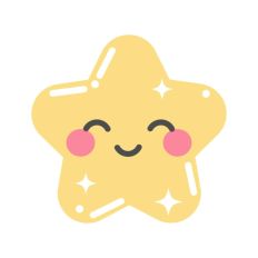 Star Cute Shape Face Smiling Baby Nursery