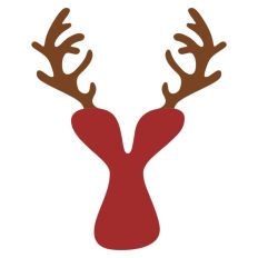 Y Festive Christmas Alphabet Letter Antler Santa